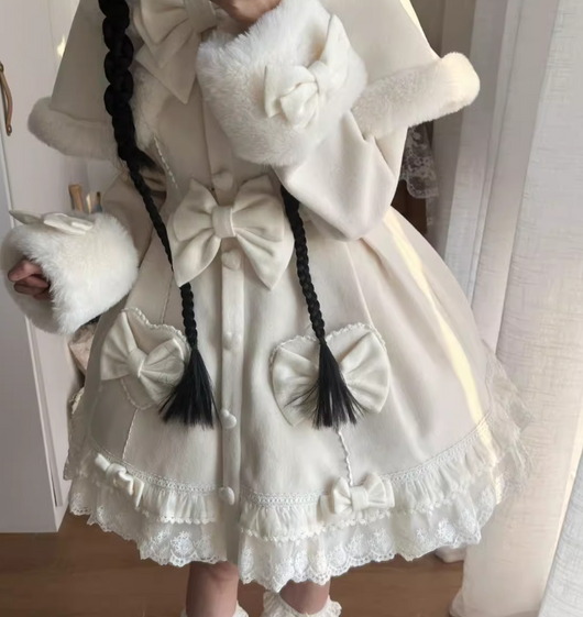 Abrigo de Invierno para Mujer con Moño Adorable - Image 9