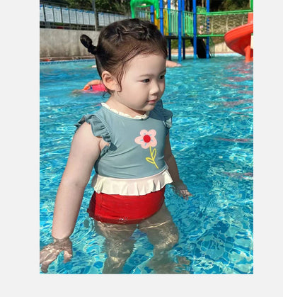 Traje de Baño Niña Estampado Encaje Secado Rápido Playa Verano - Image 8