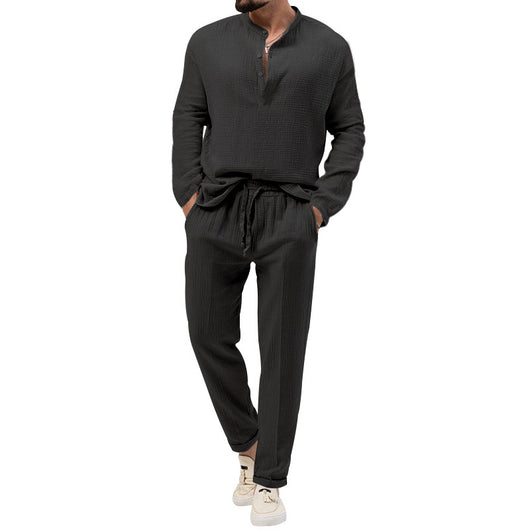 Conjunto Casual de 3 Piezas: Camiseta Manga Larga, Camisa y Pantalones - Image 7