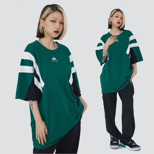 Playera Colorblock con Bordado de Letras - Image 2