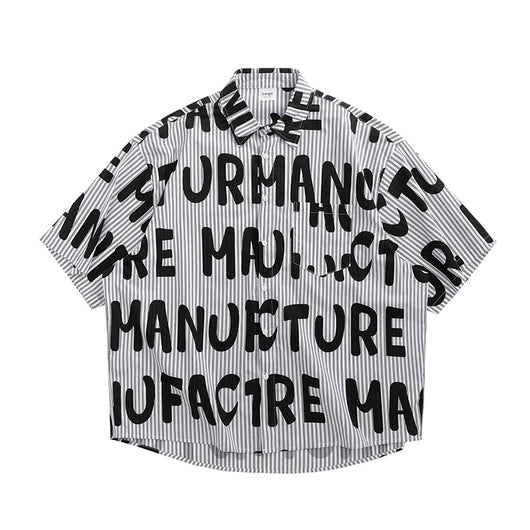 Camisa de Hombre a Rayas Estampada - Image 5
