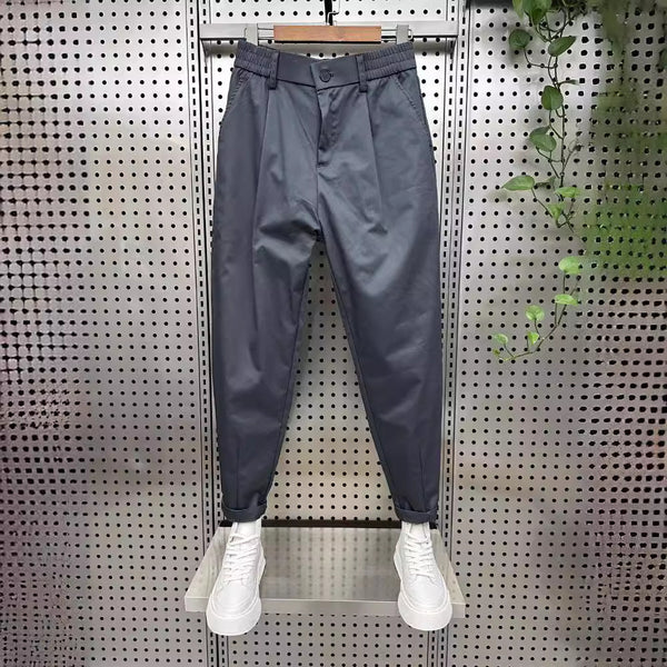 Pantalones Casuales Holgados Estilo Coreano de Color Sólido para Hombre