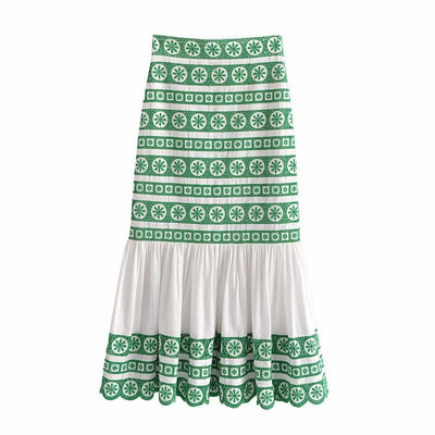 Falda Midi Talle Alto Reductora con Bordados - Image 18