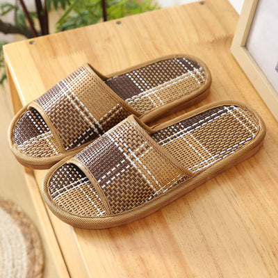 Pantuflas de Pareja con Suela Suave y Diseño en Fibra Natural - Image 7