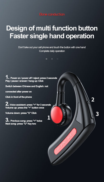 Auriculares Bluetooth de Conducción Ósea - Diseño Ergonómico sin Inserción - Image 11