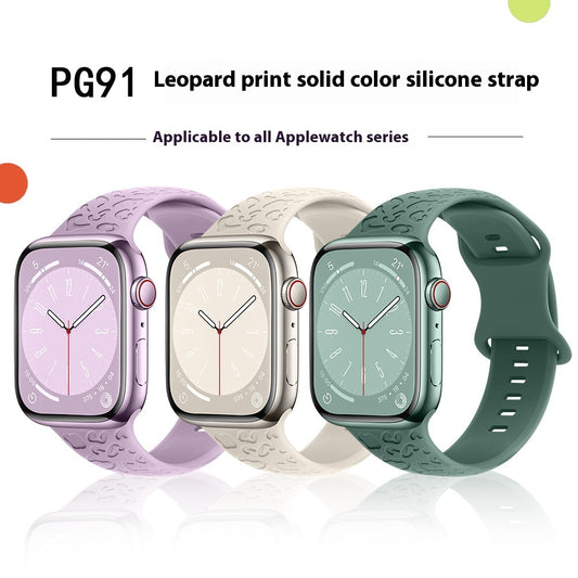Correa de Silicona Estampado Leopardo para Apple Watch 1-9 y Ultra 3 - Image 2