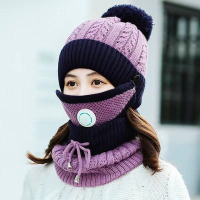 Gorro de Lana Grueso y Cálido para Mujer con Forro Polar - Image 3