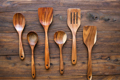 Espátula de Madera de Teca con Mango Largo - Voltea Perfecta para tu Cocina - Image 10