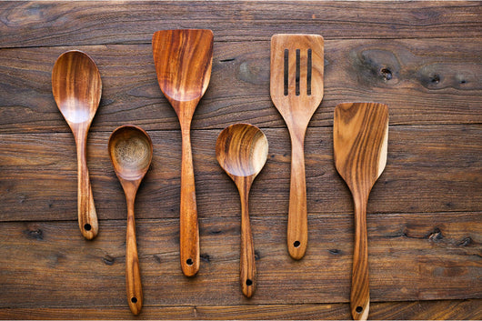 Espátula de Madera de Teca con Mango Largo - Voltea Perfecta para tu Cocina - Image 10