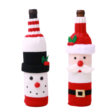 Juego de Botellas Decorativas Navideñas para Vino y Champagne - Image 6