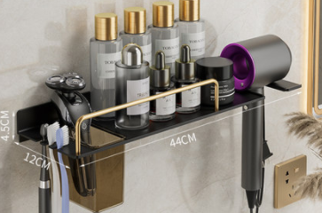 Organizador de Baño Mural 2 en 1 - Soporte para Secador y Cepillo de Dientes - Image 11