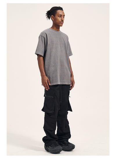 Pantalones Casuales Retro para Hombre con Bolsillos Múltiples y Cierre Lateral - Image 16