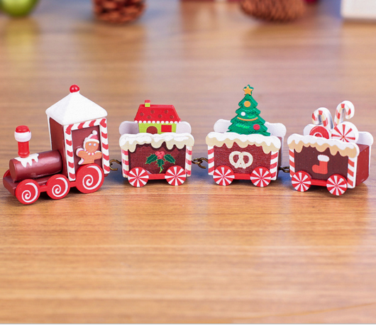 Set de 4 Trenes de Madera Miniatura para Niños - Image 14