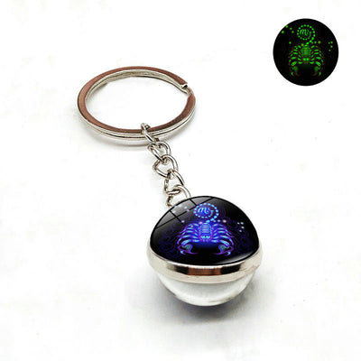 Llavero de Esfera de Cristal Luminoso con Zodiaco - Image 17