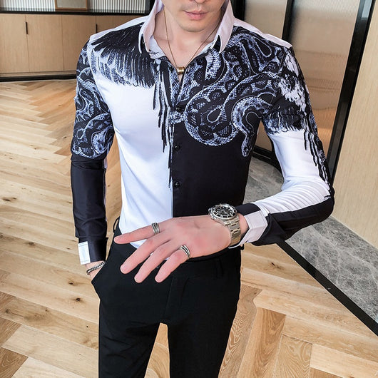 Camisa Floral Slim Fit con Estampa Digital - Estilo Personalidad para Hombre - Image 14