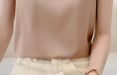 Blusa Interior de Seda Blanca Cuello V - Acetato Satinado Premium - Image 20