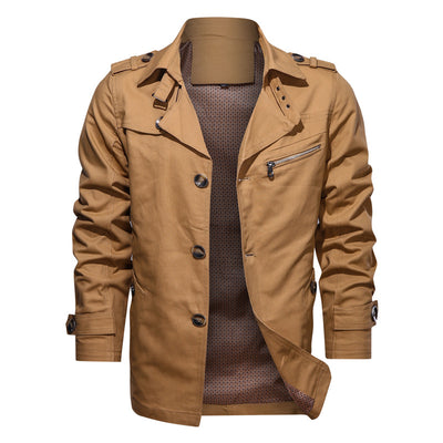 Chaqueta Casual de Algodón con Solapa - Corte Medio para Hombre - Image 4