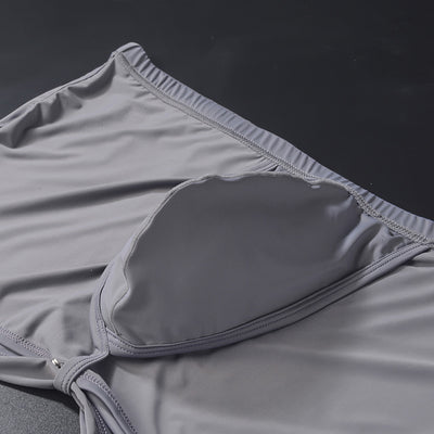 Shorts de Casa Tipo Bóxer en Seda de Hielo Cintura Baja para Hombre - Image 10