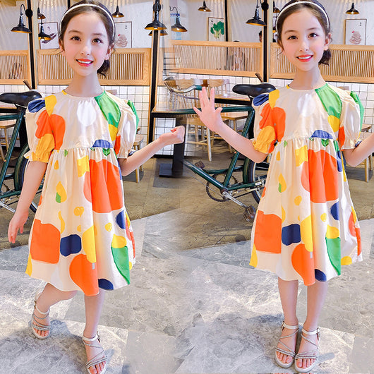 Vestido Princesa de Chifón Estilo Occidental para Niña - Image 9