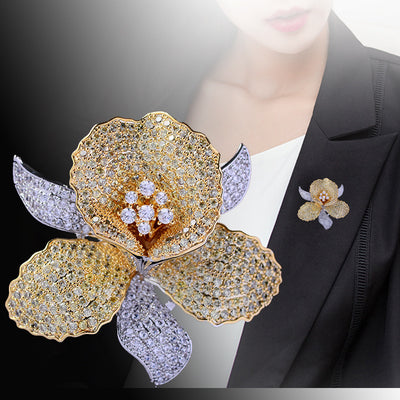 Broche Floral de Circonia Cúbica Estilo Europeo y Americano - Image 10