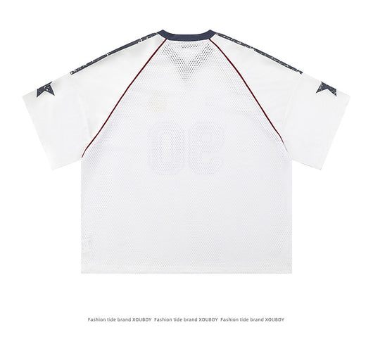 Playera Suelta Estilo Graffiti Star para Hombre - Image 5