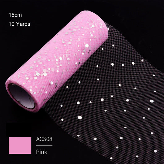 Pañuelo de Gasa con Lentejuelas y Lunares Pequeños - Image 8