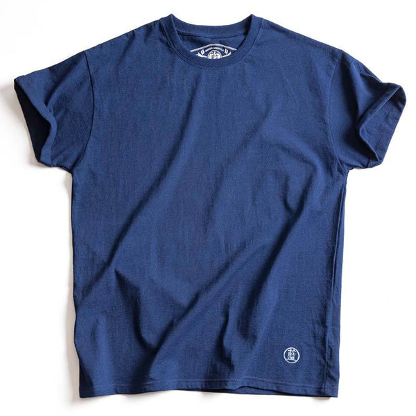 Camiseta Cuello Redondo Teñida Azul Ami Kaji 220g - Image 11