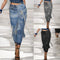 Pantalones Vaqueros Ajustados Rotos con Cordones - Diseño Trendy Talla Grande