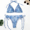Traje de Baño Bikini Denim Dos Piezas para Mujer