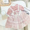 Vestido Lolita Infantil Estilo Occidental Manga Corta - Conjunto Princesa de Dos Piezas