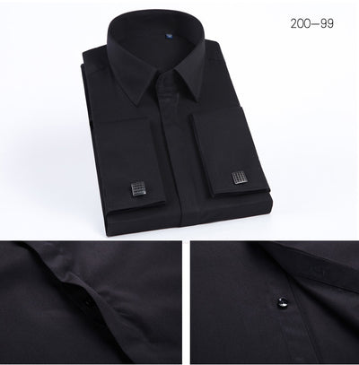Camisa de Vestir para Hombre con Puños Franceses y Gemelos - Image 14