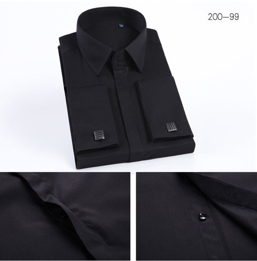 Camisa de Vestir para Hombre con Puños Franceses y Gemelos - Image 14