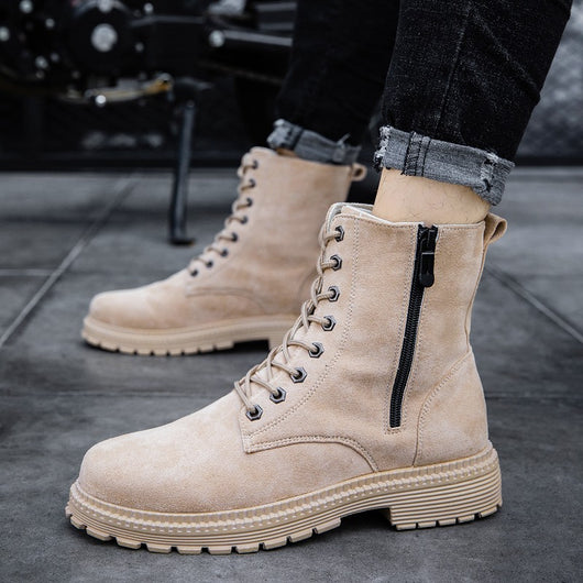 Botas Martin de Cuero para Hombre - Estilo Británico Otoñal - Image 11