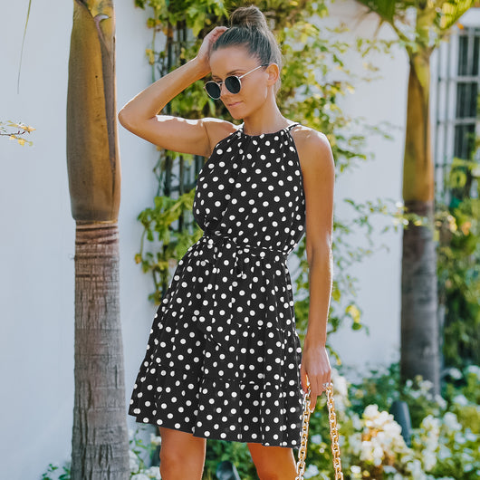 Vestido Elegante de Chifón con Lunares para Mujer - Image 26