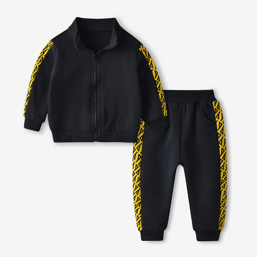 Conjunto Deportivo Infantil Dos Piezas: Sudadera con Cierre y Pantalón Negro - Image 11