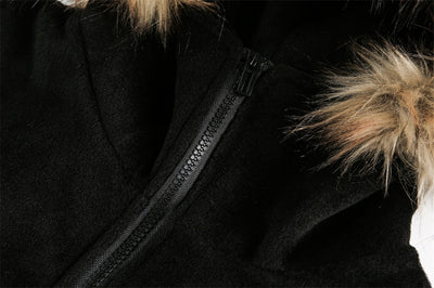 Cardigan Sudadera Retro Americana con Capucha y Cuello de Pelaje - Image 7