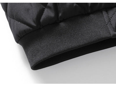Abrigo de Béisbol Acolchado con Diseño de Rombos - Chaqueta de Invierno Cálida para Hombre - Image 18