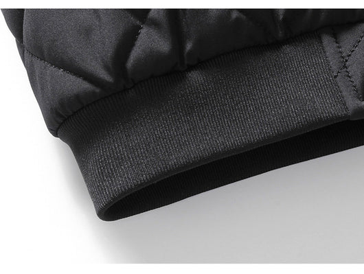 Abrigo de Béisbol Acolchado con Diseño de Rombos - Chaqueta de Invierno Cálida para Hombre - Image 18