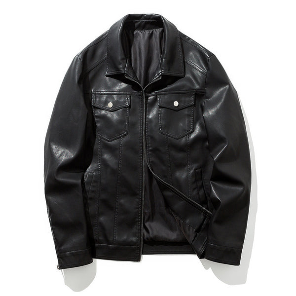 Chaqueta de Cuero para Motocicleta Ouma - Estilo Casual Juvenil