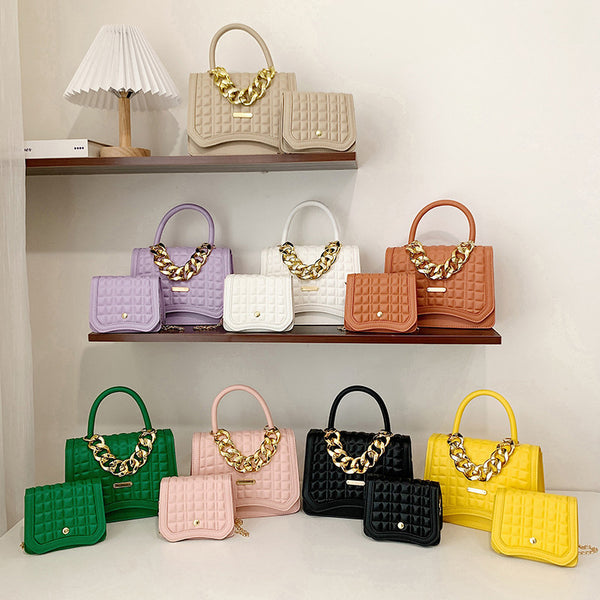 Bolsa Mensajera Mujer Diseño Rombos y Cuadros