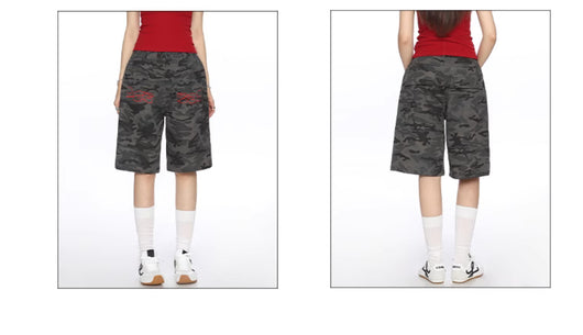 Pantalones Cortos Cargo Camuflaje Americano con Múltiples Bolsillos - Image 7