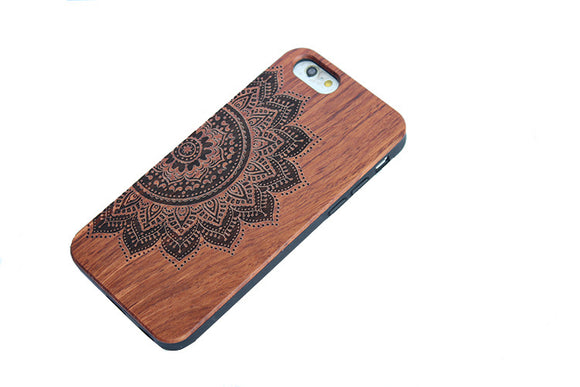 Funda para Celular con Grabado en Madera