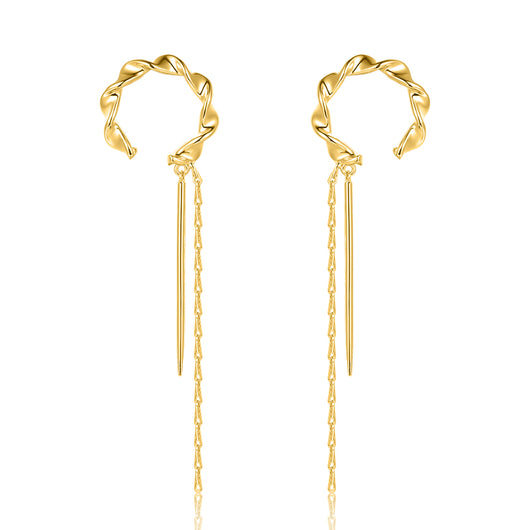 Aretes Retro con Borlas sin Perforación para Mujer - Image 13