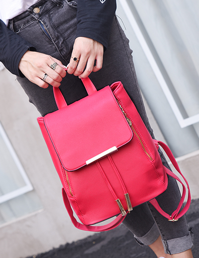 Mochila Escolar de Cuero PU para Adolescentes - Diseño Herald Fashion con Asa Superior - Image 10