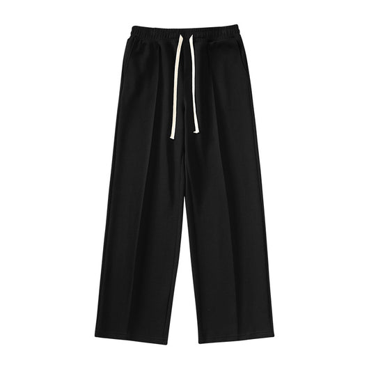 Pantalón Ancho Recto con Pliegues Cosidos - Estilo Urbano Desenfadado - Image 7