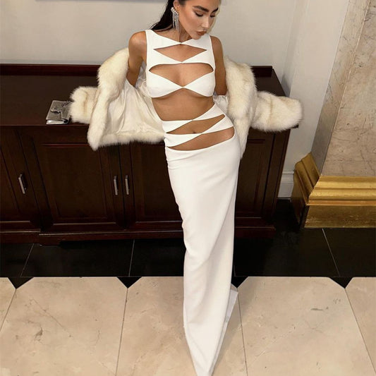 Conjunto de Falda y Top Calado para Mujer