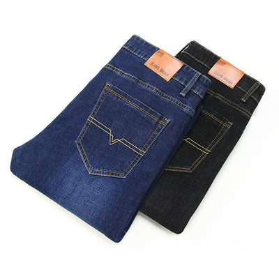 Pantalones Jeans Hombre Corte Recto Talla Grande Casual - Image 3