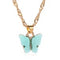 MINI COLORFUL BUTTERFLY" NECKLACEMINI COLORFUL BUTTERFLY" NECKLACE Azul
