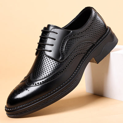 Zapatos Ejecutivos de Cuero Hueco para Hombre - Elegancia Formal y Casual - Image 3