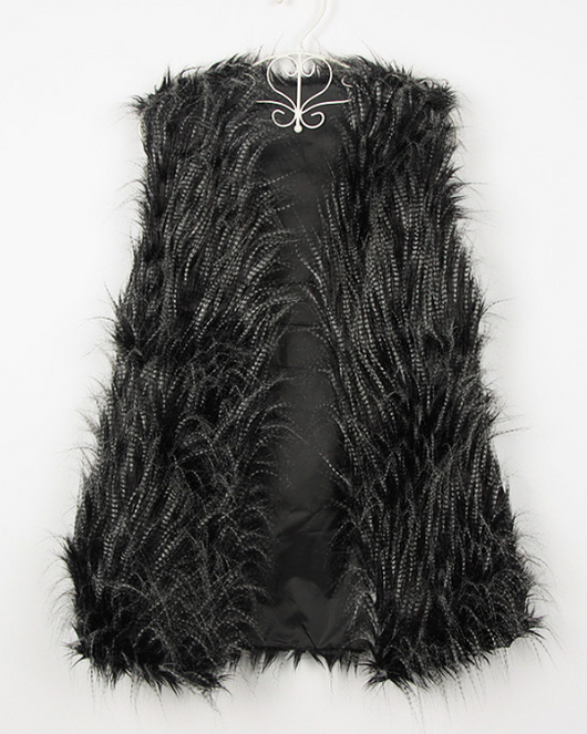 Chaleco de Piel Sintética de Zorro para Mujer - Abrigo Cálido y Elegante - Image 2